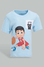 Load image into Gallery viewer, Redtag-Aqua-Basket-Ball-Casual-Set-(2-Pack)-Sets-Infant-Boys-3 to 24 Months