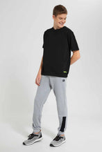 Load image into Gallery viewer, Redtag-Black-Pique-Sweatshirt-BSR-Sweatshirts,-Category:Sweatshirts,-Colour:Black,-Filter:Senior-Boys-(9-to-14-Yrs),-New-In,-New-In-BSR,-Non-Sale,-S22D,-Section:Kidswear--