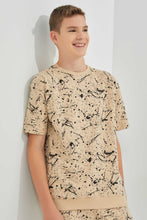 تنزيل الصورة على معرض الصور، Redtag-Black-Splatter-Sweatshirt-Sweatshirts-Senior-Boys-9 to 14 Years