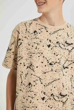تنزيل الصورة على معرض الصور، Redtag-Black-Splatter-Sweatshirt-Sweatshirts-Senior-Boys-9 to 14 Years