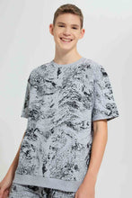 Load image into Gallery viewer, Redtag-Grey-Mel-Marble-Sweatshirt-Sweatshirts-Senior-Boys-9 to 14 Years