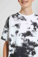 تنزيل الصورة على معرض الصور، Redtag-White-&-Black-Tye-Dye-Sweatshirt-Sweatshirts-Senior-Boys-9 to 14 Years