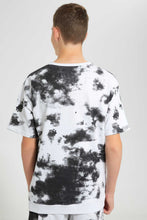 تنزيل الصورة على معرض الصور، Redtag-White-&-Black-Tye-Dye-Sweatshirt-Sweatshirts-Senior-Boys-9 to 14 Years