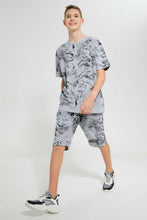 تنزيل الصورة على معرض الصور، Redtag-Grey-Mel-Marble-Shorts-(Ast)-Denim-Shorts-Senior-Boys-9 to 14 Years