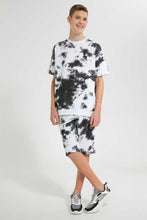 تنزيل الصورة على معرض الصور، Redtag-White-&-Black-Tye-Dye-Shorts-(Ast)-Denim-Shorts-Senior-Boys-9 to 14 Years