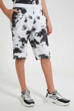 تنزيل الصورة على معرض الصور، Redtag-White-&-Black-Tye-Dye-Shorts-(Ast)-Denim-Shorts-Senior-Boys-9 to 14 Years