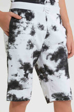 تنزيل الصورة على معرض الصور، Redtag-White-&-Black-Tye-Dye-Shorts-(Ast)-Denim-Shorts-Senior-Boys-9 to 14 Years
