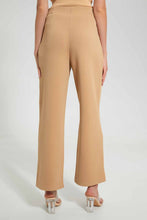 تنزيل الصورة على معرض الصور، Redtag-Brown-Tappered-Trousers-With-Button-Detailing-Trousers-Women's-