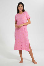 Load image into Gallery viewer, Redtag-Ivory-Long-Printed-Nightshirt-Nightshirts-Women's-