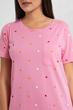 Load image into Gallery viewer, Redtag-Ivory-Long-Printed-Nightshirt-Nightshirts-Women's-