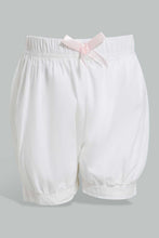 Load image into Gallery viewer, Redtag-White-Short-Denim-Shorts-Infant-Girls-3 to 24 Months