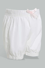 Load image into Gallery viewer, Redtag-White-Short-Denim-Shorts-Infant-Girls-3 to 24 Months
