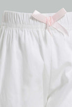 Load image into Gallery viewer, Redtag-White-Short-Denim-Shorts-Infant-Girls-3 to 24 Months