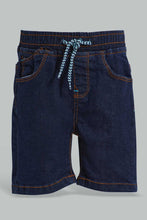 Load image into Gallery viewer, Navy Denim Short For Baby Boys