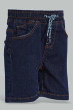 Load image into Gallery viewer, Navy Denim Short For Baby Boys