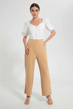 Load image into Gallery viewer, Redtag-White-Front-Zip-Printed-Top-Tops-Women's-