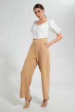 Load image into Gallery viewer, Redtag-White-Front-Zip-Printed-Top-Tops-Women's-