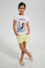 Load image into Gallery viewer, Redtag-Yellow-Girls-Short-Casual-Shorts-Girls-2 to 8 Years