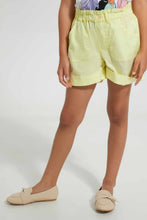 Load image into Gallery viewer, Redtag-Yellow-Girls-Short-Casual-Shorts-Girls-2 to 8 Years