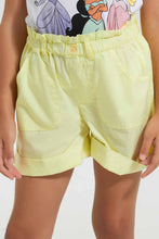 Load image into Gallery viewer, Redtag-Yellow-Girls-Short-Casual-Shorts-Girls-2 to 8 Years