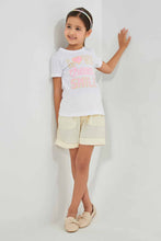 Load image into Gallery viewer, Redtag-Beige-Girls-Short-Casual-Shorts-Girls-2 to 8 Years