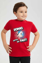تنزيل الصورة على معرض الصور، Redtag-Red-Sonic-T-Shirt-Character-T-Shirts-Boys-2 to 8 Years