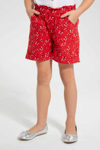 Load image into Gallery viewer, Redtag-Assorted-Girls-Aop-Short-Casual-Shorts-Girls-2 to 8 Years
