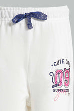 تنزيل الصورة على معرض الصور، Redtag-Cream-Jogger-Pants-Joggers-Girls-2 to 8 Years