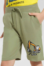 تنزيل الصورة على معرض الصور، Redtag-Olive-Print-Short-Active-Shorts-Boys-2 to 8 Years