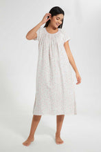 Load image into Gallery viewer, Redtag-Ivory-Floral-Printed-Nightgown-Nightgowns-Women's-