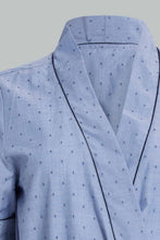 Load image into Gallery viewer, Redtag-Blue-Solid-Dobby-Robe-Category:Chemises,-Colour:Blue,-Filter:Women's-Clothing,-New-In,-New-In-Women,-Non-Sale,-S22D,-Section:Women,-Women-Chemises-Women's-