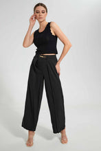 تنزيل الصورة على معرض الصور، Redtag-Black-Sleeveless-Round-Neck-Flat-Knit-Top-Tops-Women's-