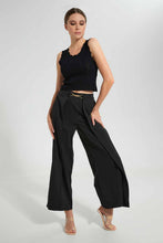 تنزيل الصورة على معرض الصور، Redtag-Black-Sleeveless-Round-Neck-Flat-Knit-Top-Tops-Women's-