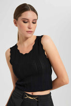 تنزيل الصورة على معرض الصور، Redtag-Black-Sleeveless-Round-Neck-Flat-Knit-Top-Tops-Women's-