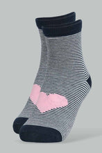 Load image into Gallery viewer, Redtag-Assorted-4-Pc-Pack-Socks-Full-Length-Socks-Girls-2 to 8 Years