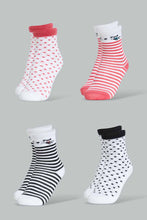 Load image into Gallery viewer, Redtag-Assorted-4-Pc-Pack-Socks-Full-Length-Socks-Girls-2 to 8 Years