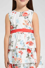 Load image into Gallery viewer, Redtag-White-Aop-Dress-Dresses-Girls-2 to 8 Years