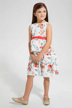 Load image into Gallery viewer, Redtag-White-Aop-Dress-Dresses-Girls-2 to 8 Years