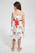 Load image into Gallery viewer, Redtag-White-Aop-Dress-Dresses-Girls-2 to 8 Years