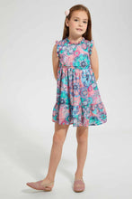 Load image into Gallery viewer, Redtag-Pale-Pink-Aop-Dress-Dresses-Girls-2 to 8 Years