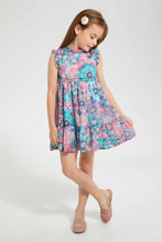 Load image into Gallery viewer, Redtag-Pale-Pink-Aop-Dress-Dresses-Girls-2 to 8 Years