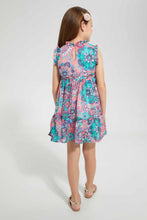 Load image into Gallery viewer, Redtag-Pale-Pink-Aop-Dress-Dresses-Girls-2 to 8 Years