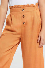Load image into Gallery viewer, Redtag-Beige-Wide-Leg-Plain-Trousers-Category:Trousers,-Colour:Beige,-Filter:Girls-(2-to-8-Yrs),-Girls-Trousers,-New-In,-New-In-GIR,-Non-Sale,-S22D,-Section:Kidswear-Girls-
