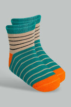 Load image into Gallery viewer, Redtag-Red-White-Blue-And-Navy-Striped-4-Pack-Socks-Category:Pyjama-Sets,-Colour:Blue,-Filter:Infant-Boys-(3-to-24-Mths),-Infant-Boys-Pyjama-Sets,-New-In,-New-In-INB,-Non-Sale,-S22C,-Section:Kidswear-Infant-Boys-