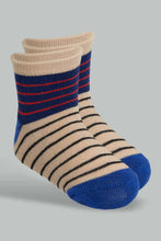 Load image into Gallery viewer, Redtag-Red-White-Blue-And-Navy-Striped-4-Pack-Socks-Category:Pyjama-Sets,-Colour:Blue,-Filter:Infant-Boys-(3-to-24-Mths),-Infant-Boys-Pyjama-Sets,-New-In,-New-In-INB,-Non-Sale,-S22C,-Section:Kidswear-Infant-Boys-
