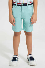 Load image into Gallery viewer, Redtag-Mint-Belted-Chino-Short-Chino-Shorts-Boys-2 to 8 Years