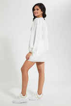 Load image into Gallery viewer, Redtag-Ivory-Satin-Jacquard-Dress-Dresses-Women's-