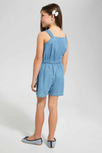 Load image into Gallery viewer, Redtag-Blue-Denim-Jump-Suit-With-Belt-Category:Jumpsuits,-Colour:Blue,-Filter:Girls-(2-to-8-Yrs),-Girls-Jumpsuits,-New-In,-New-In-GIR,-Non-Sale,-S22D,-Section:Kidswear-Girls-