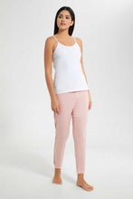 Load image into Gallery viewer, Redtag-Pink-Plain-Pyjama-Bottom-With-Side-Piping-Leggings-Women's-