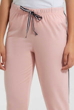 Load image into Gallery viewer, Redtag-Pink-Plain-Pyjama-Bottom-With-Side-Piping-Leggings-Women's-